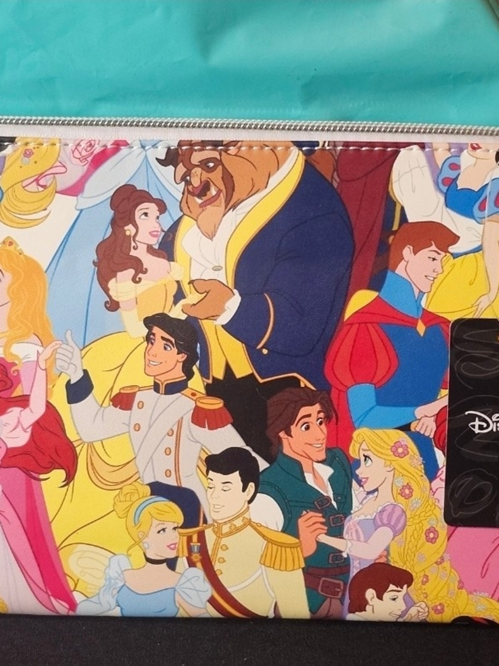 Disney Princess Character Collage Cosmetic Pouch NWT